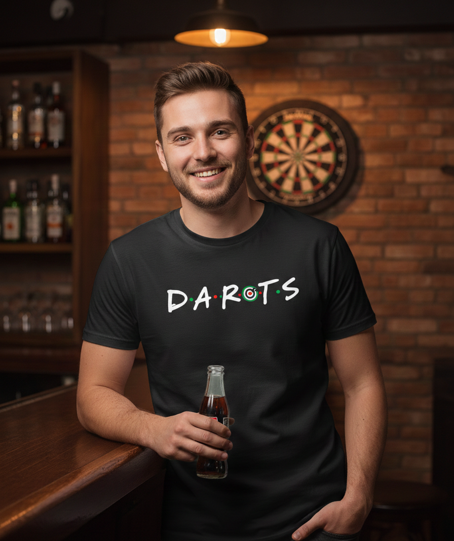 Czarna koszulka DartZone – Bullseye Legends