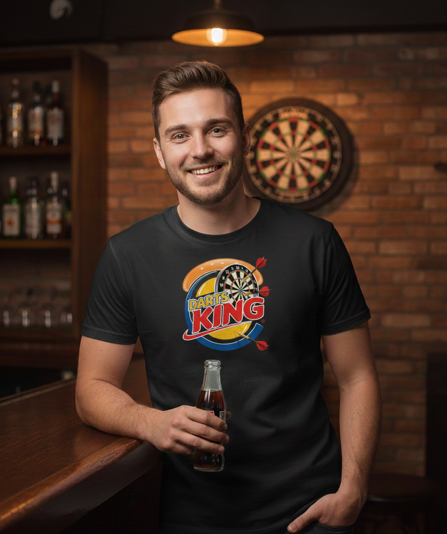 Czarna koszulka DartZone – Darts King
