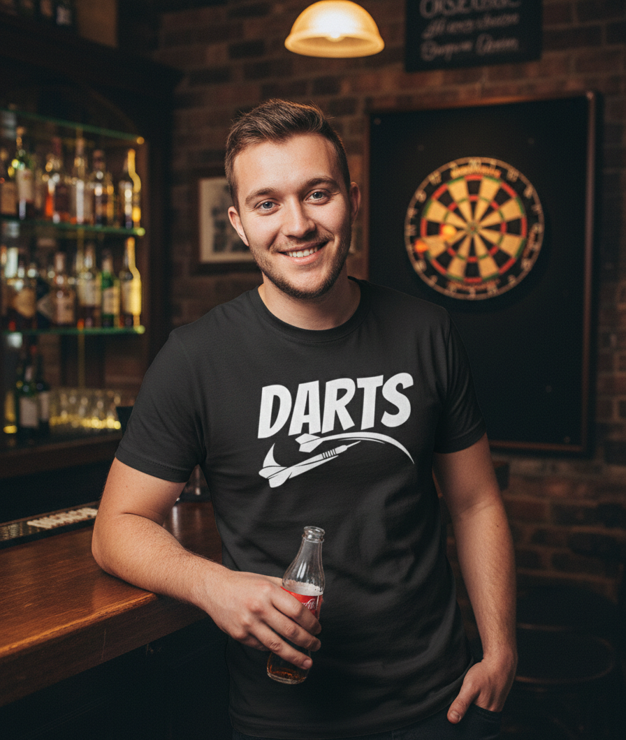 Czarna koszulka DartZone – Darts